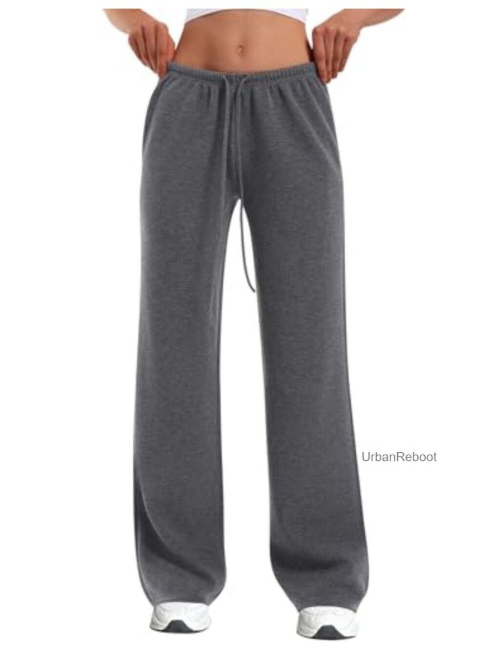 Wide Leg Sweatpants Low Rise Drawstring Straight Leg Lounge Pants